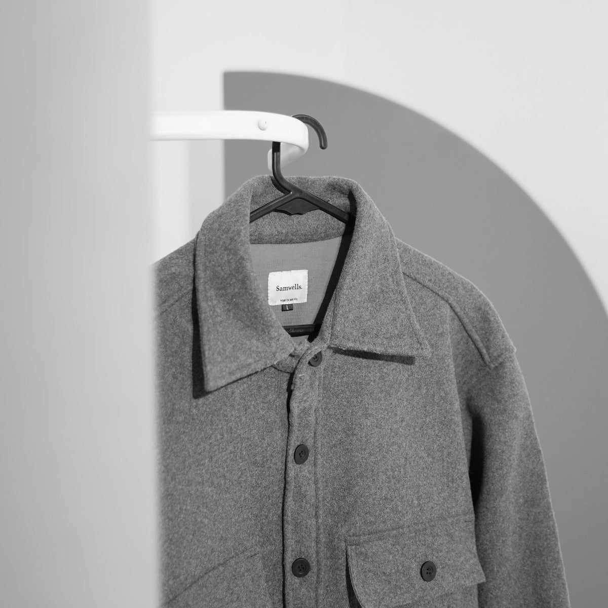 Grey Wool Overshirt